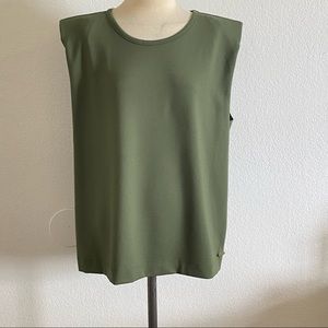 NWT Anne Klein size XL muscle tee shoulder pad top